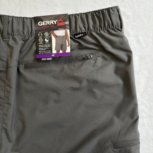 Gerry Men's Tech Shorts, Inseam 9 Inches, Waist 40, Gray, NWT - Picture 10 of 15